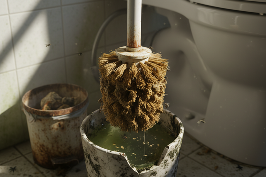 Brosse de toilette anti odeurs murale en silicone avec support